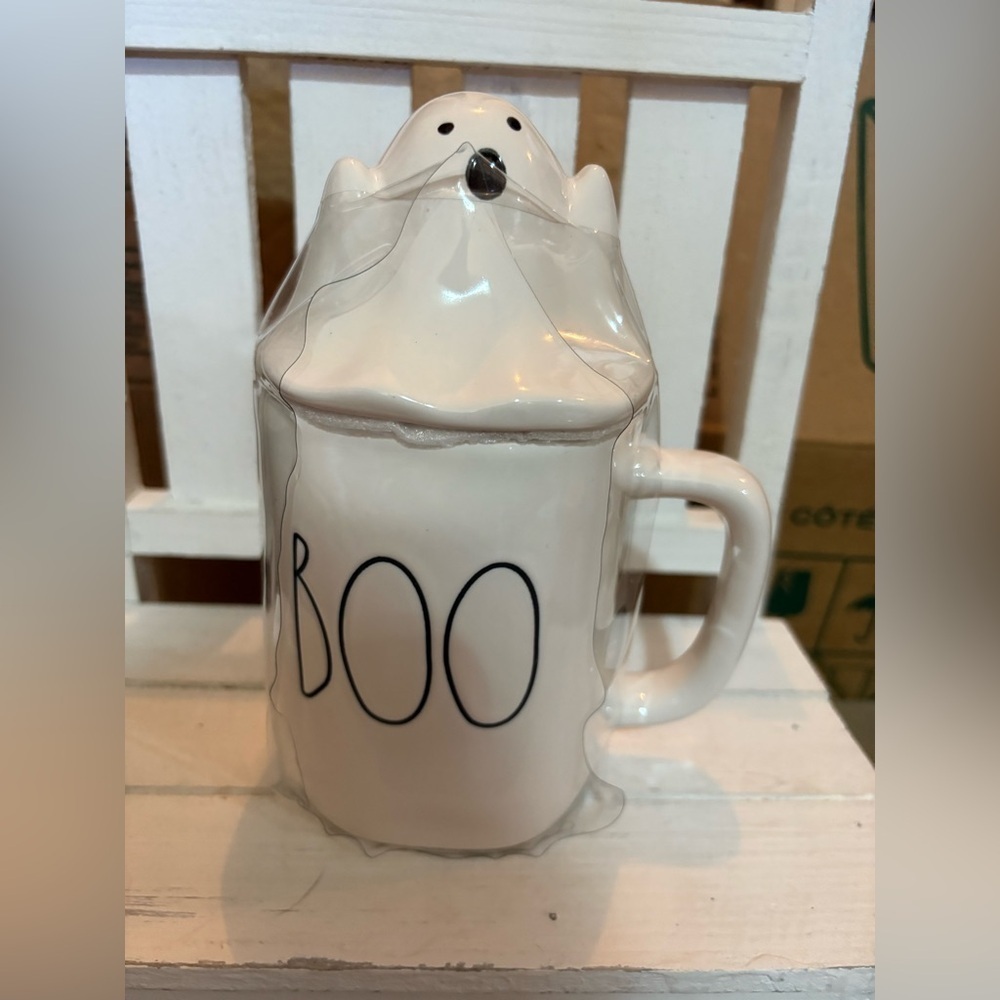 Rae Dunn White 'Boo' Ghost Mug